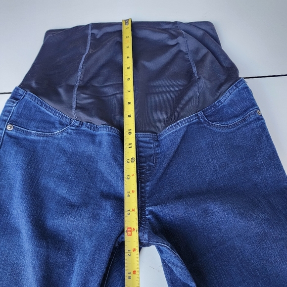 Isabel Maternity Blue Denim Pockets Full Panel Stretch Skinny Jeans 8/29R J2 - Picture 4 of 9